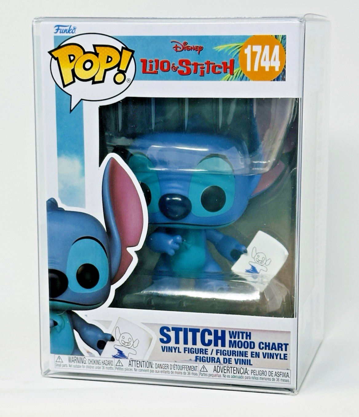 Funko Pop! Disney - Stitch with Mood Chart #1744 with Protector - New