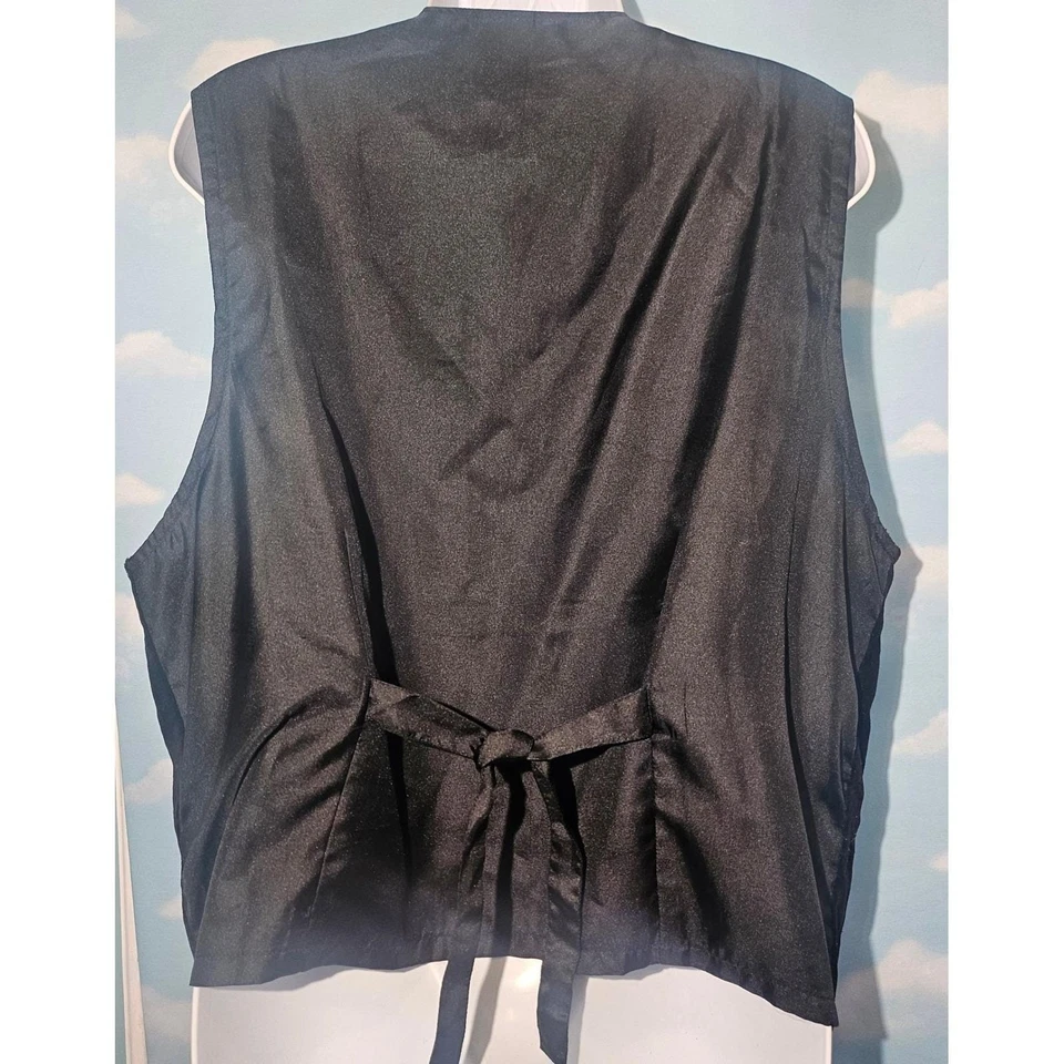 黑色天鹅绒背心圣诞假日派对刺绣 14W Plus 1X Bobbie Brooks — 第 3/4 张图片