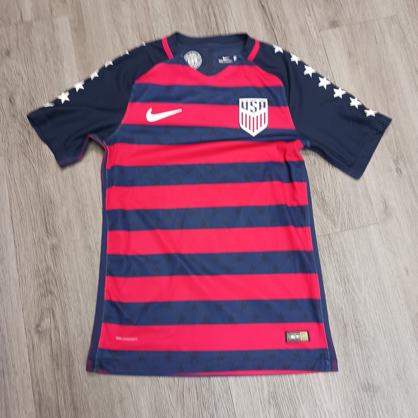 USA Nike 2017 Gold Cup Home Jersey Authentic Aeroswift USMNT Soccer Stripes S