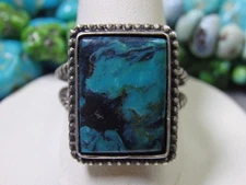CLOUD MOUNTAIN TURQUOISE Sterling Silver RING sz8 By LQT