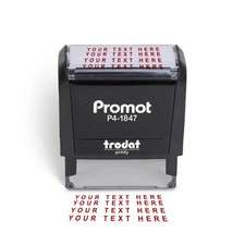 self inking custom stamp - up to 4 lines of personalized text, customized add...