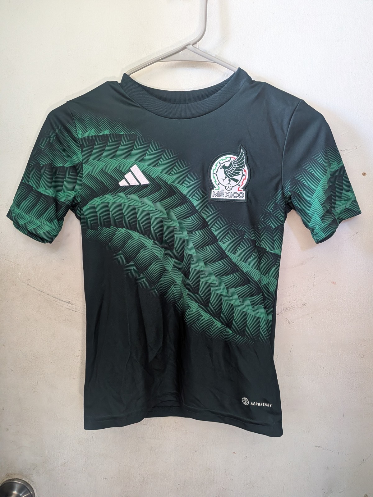 Adidas Mexico National Team Soccer Jersey Youth Small Green FIFA World Cup