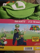 Super Mario Bros. Luigi Jumpsuit Costume for 12-18 Months