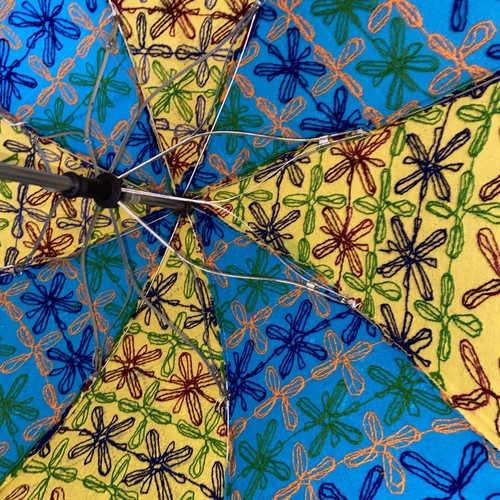 Boho Embroidered Parasol Umbrella Sun Shade Wood Handle Colorful Fringe - Picture 8 of 12