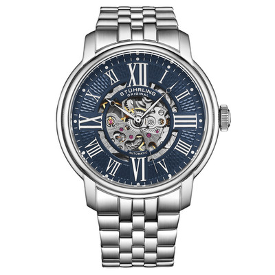 Atrium 4031 Automatic 42mm Skeleton Blue/Silver | Blue Dial Wristwatch 4031.5