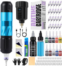 Wireless Tattoo Kit Complete Pro Tattoo Kit with 1500mAh LCD Tattoo Battery