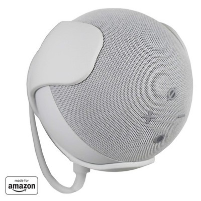 Made For Amazon Wall Mount, White, for Echo Dot 4th generation