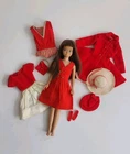 Vintage Brunette Skipper Barbie Doll 1965 With Official Mattel Clothing
