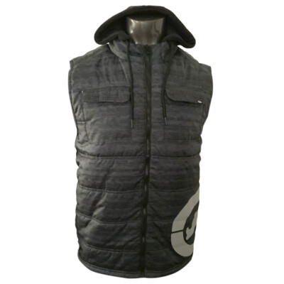 MSRP $66.99 NWT ECKO UNLTD. MEN'S BLACK ZIP UP HOODIE PUFFER SLEEVELESS VEST M