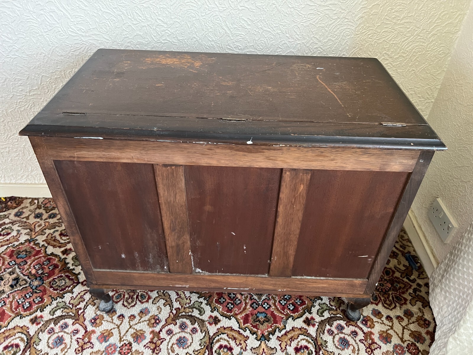 Vintage Ottoman Blanket Box Wooden Bedroom Storage Ideal Project Toybox Scruffy eBay