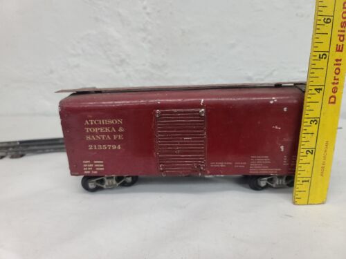 Built O Gauge Kit Boxcar Metal Shell Wooden Chassie ATSF & Union Pacific 2 Rail - Picture 15 of 15