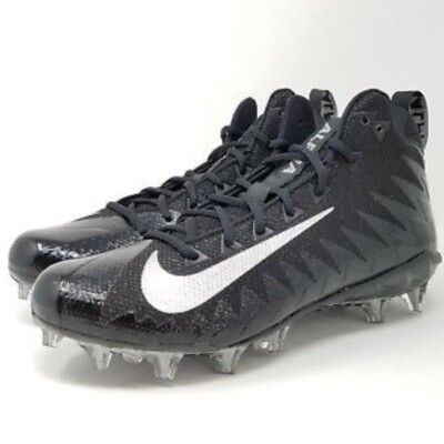 Nike Alpha Menace Pro Mid Football Cleats Black Silver Mens 10.5 UK 9.5 EU 44.5 Nike Alpha Menace Pro Mid Football Cleats Black Silver  main image 4