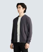  NEW Unbound Merino Men's Size M Compact Travel Hoodie Color Charcoal MSRP 178