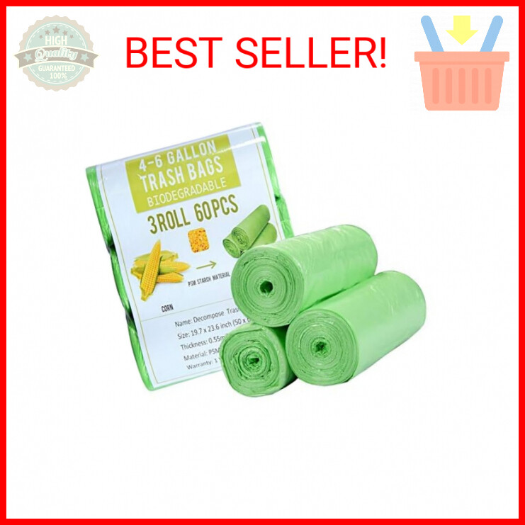 Small Trash Bags Biodegradable 4 Gallon Trash Bags Recycling Eco-Friendly Garbag