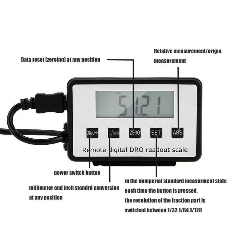 Remote Readout 0-150/200/300mm Digital Readout DRO Linear Remote LCD for Milling ...