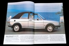 VW VOLKSWAGEN GOLF CABRIO Cabriolet I 1 Prospekt Brochure 1984 BB