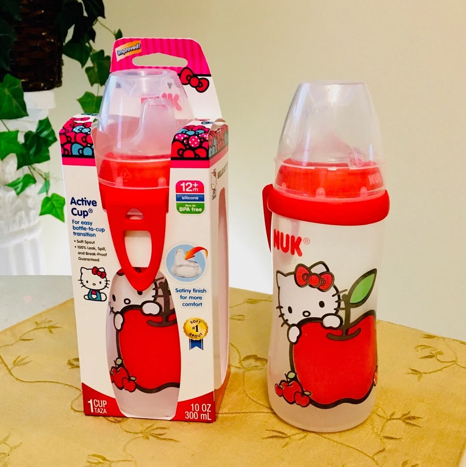 Hello Kitty NUK Learner Sippy Cup Soft Spout, BPA-Free, 1 Cup 10 Oz, Rare HTF - Image 2 of 4