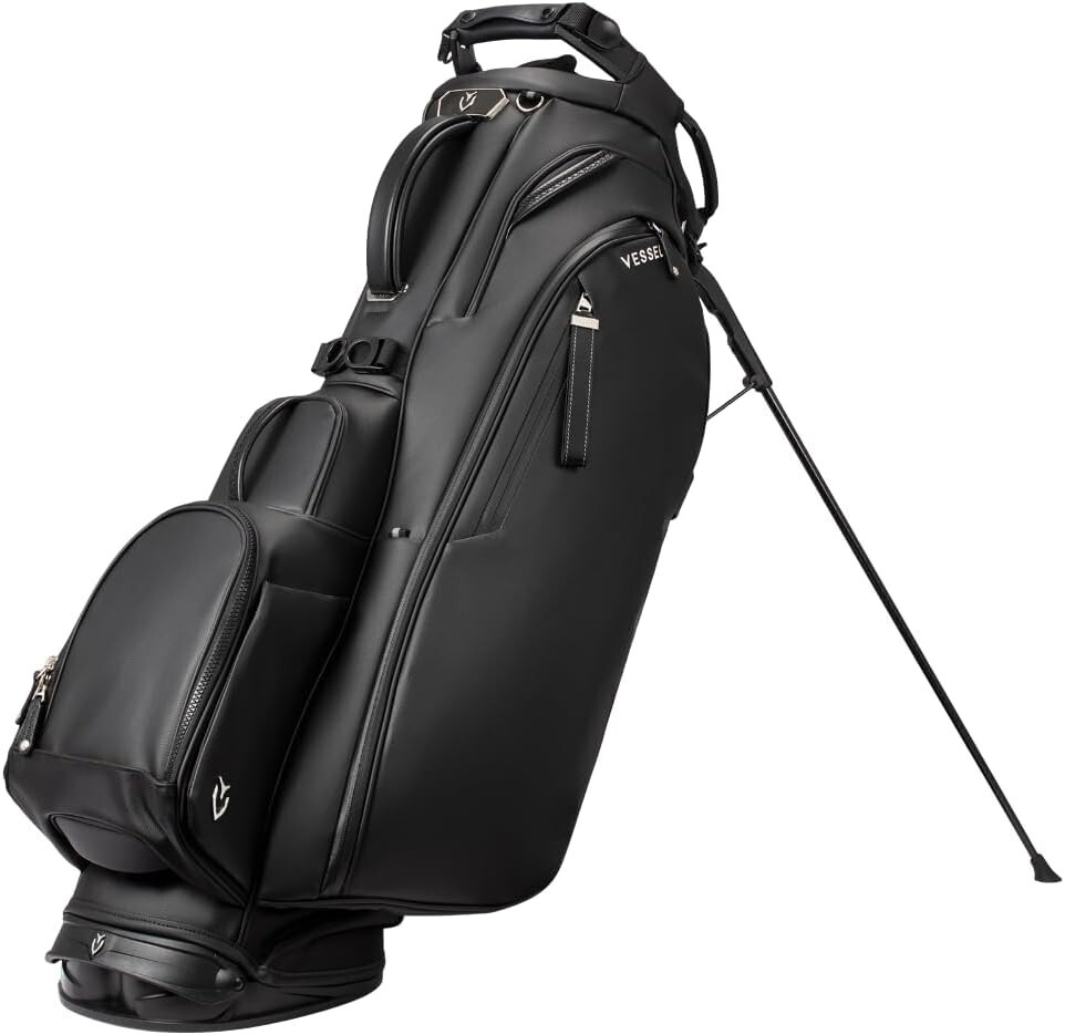 Мужская сумка VESSEL Golf Caddy Bag PLAYER 50 PRO с одним ремешком 95 x 47 дюймов весом 42 кг ЧЕРНОГО цвета 158790₽