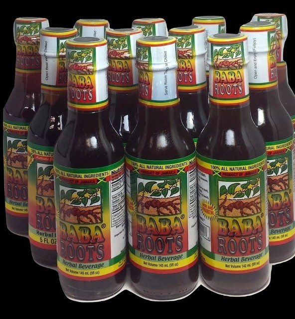 Baba Roots Herbal Energy Drink 100 all Natural 5 fl oz ( 12 PACK