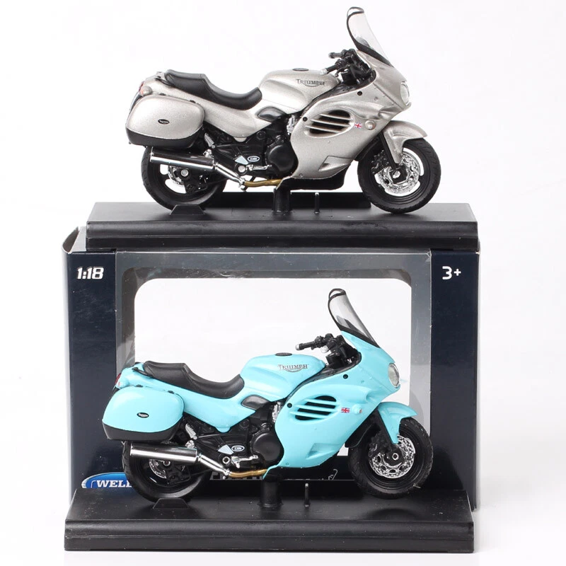1:18 Welly escala 2002 Triumph Trophy moto turismo modelo Diecast juguetes Foto 2 de 4