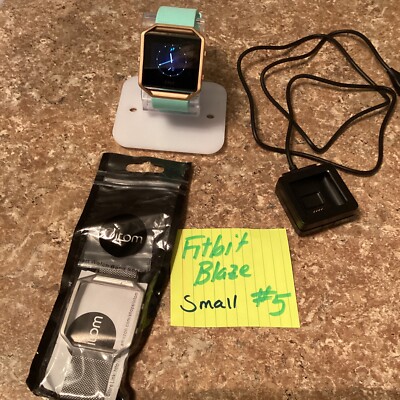 Fitbit Blaze Smart Fitness GPS Multi-Sport Tracking Watch, Silver Flowers SMALL