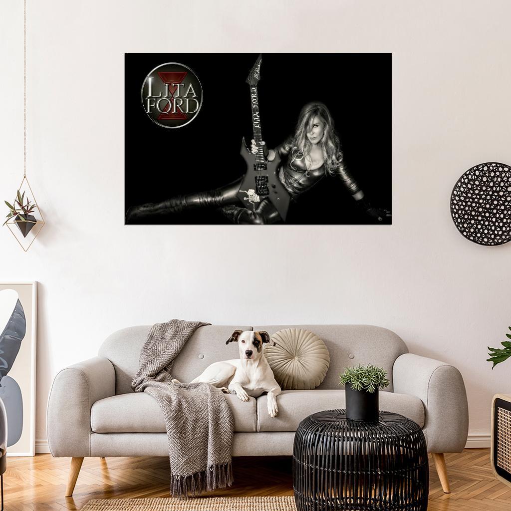 525598 LITA FORD 80s 90s Retro Vintage Photo 36x24 WALL PRINT