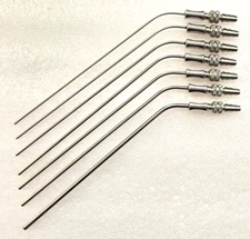 SSI Ultra Surgical Frazier Suction Tube 6,7,8,9,10,11,14FR Angled Set of 7