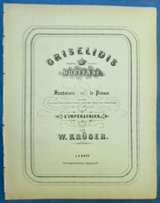 DANCE REINE HORTENSE DE BEAUHARNAIS PARTITION GRISELIDIS KRÜGER 1859 NAPOLÉON