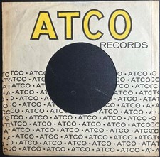 ATCO Records yellow/black 45rpm commercial/company sleeves: Lot of 4