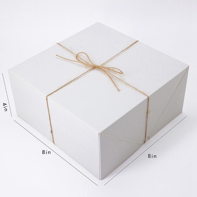White Gift Boxes 12 Pack 8x8x4 Inch, Gift Box with Lids for Wedding7489