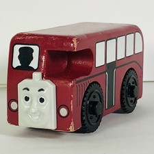 Thomas the Train Bertie Bus Wooden Railway Friends Red Rare Display Model