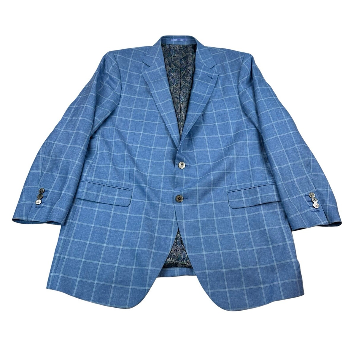 Bespoke Sportcoat Blue Window Pane Piacenza Alashan Breeze Bespoke Sportcoat Blue Window Pane Piacenza Alashan Breeze