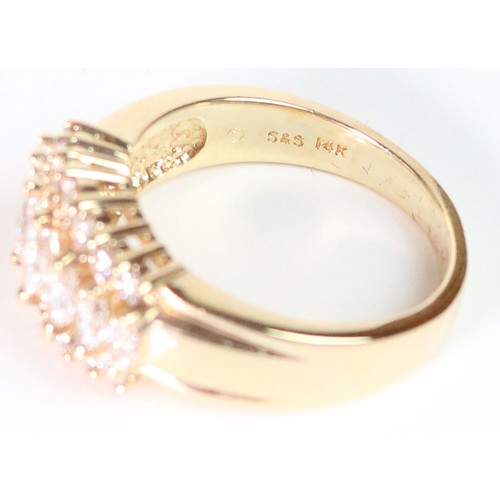 Ladies 21 Diamond Band 1 CTTW 14K Yellow Gold Ring - Picture 6 of 6
