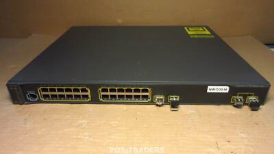 Cisco Catalyst ME-C3750-24TE-M 24-Port + 4 SFP 10/100 Metro Switch INCL 4X SFP'S
