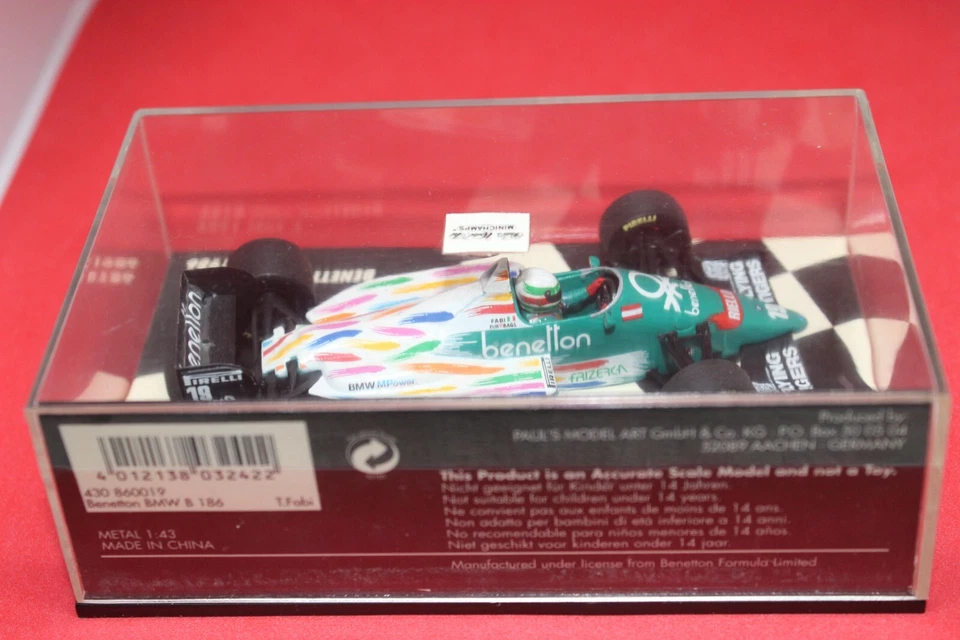 1/43 Benetton Bmw B186 (1986) - #19 T. Fabi - MINICHAMPS - Immagine 3 di 3
