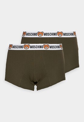 Pack of 2 Moschino teddy logo boxer trunk in Green size XL RRP £75