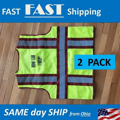 Safety Vest with High Visibility Reflective Stripes W/Pockets Colors