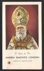 image pieuse ancianne relic del Siervo P.Andrea  santino holy card reliquia