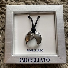 Pendant Necklace Stainless Steel And Genuine Real Diamond Chip Morellato