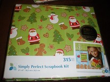 NEW Simply Perfect Scrapbook Kit 8"X 8" 315 Piece Album Stickers