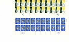 UN 1981 Sources of Energy Stamp 4 Block of 20  SC 348-349, 102, 21 (orange 