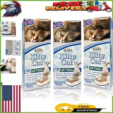 Pack of 30 Disposable Sifting Litter Box Liners with Elastic for Large Cats