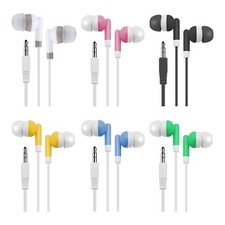 Color In Ear Cordless Music 3.5mm Earphones Tablet Mp3 / mp4 Universal Earplugs