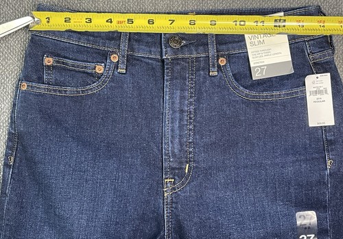 GAP High Rise Vintage Slim Stretch Jeans Women's 27 "fit like 28x27.5" NWT - Picture 13 of 18