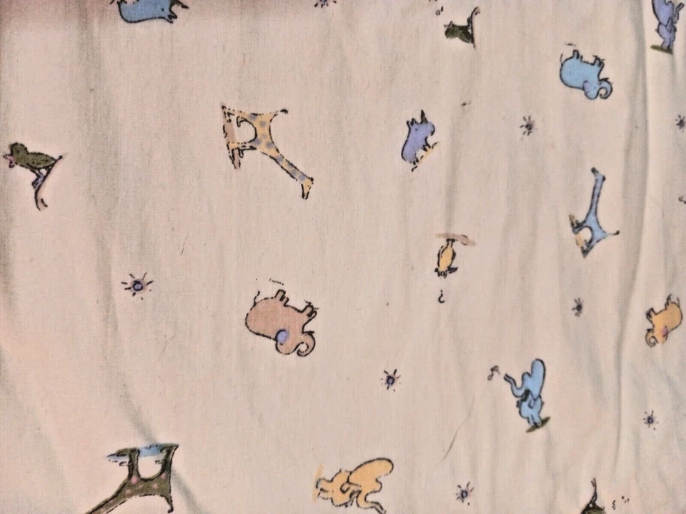 JOHN LENNON CARTERS Bebé Animal Desfile Ventana Cenefa Cortina 87" x 21" De Colección Foto 4 de 4