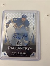 Lukas Rousek 2023-24 SP Authentic #P-80 Pageantry Auto Buffalo Sabres