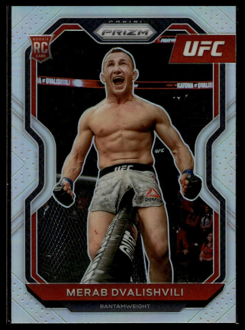 2021 Panini Prizm UFC #87 Merab Dvalishvili Silver Prizms