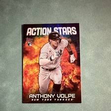 Topps Action Stars Rookie Insert Anthony Volpe #AS-28 Yankees Baseball