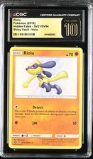 POKEMON CGC 10 PRISTINE SHINY RIOLU SV21/SV94 HIDDEN FATES on eBay