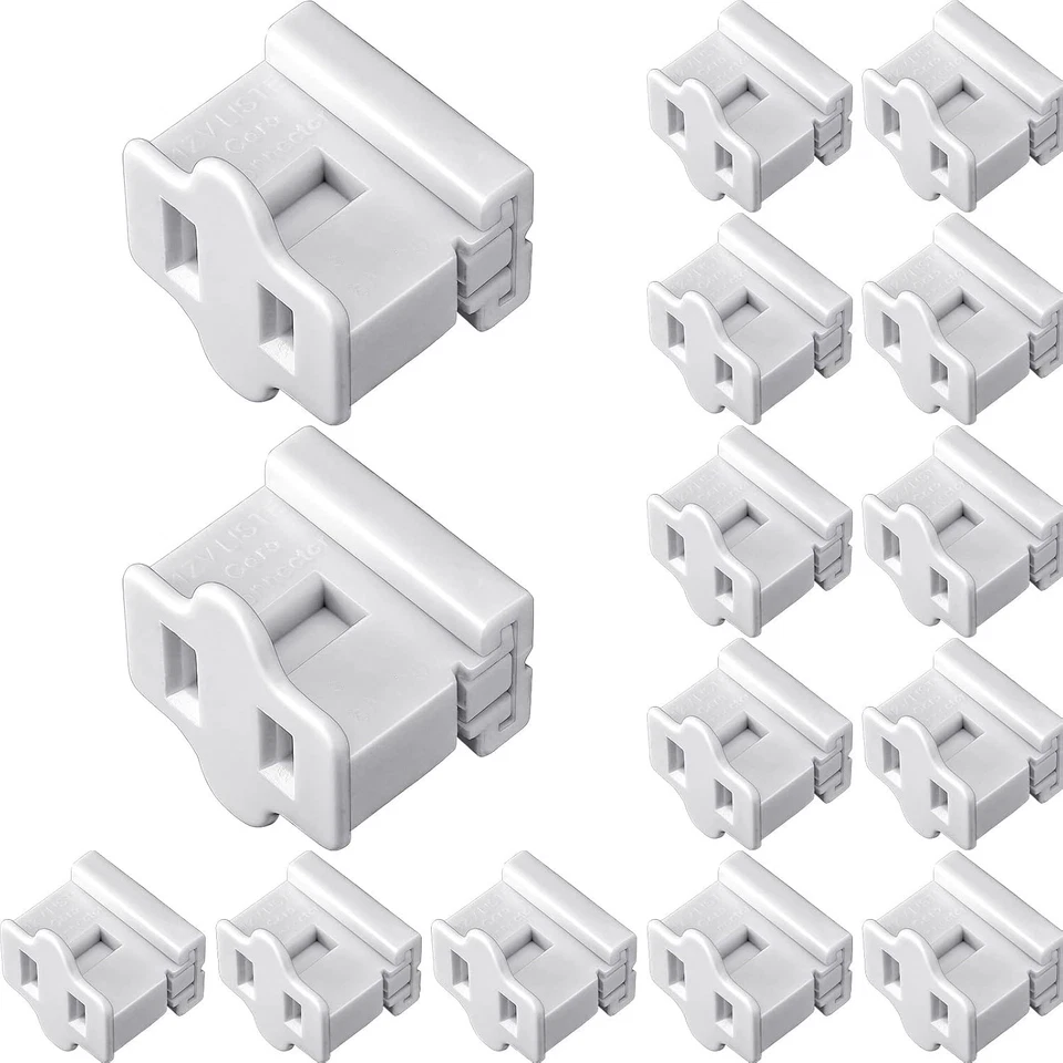 15 Pieces SPT-1 Christmas Light Slip Plug Female Vampire Slip Plug Inline Zip... - Image 2 of 4